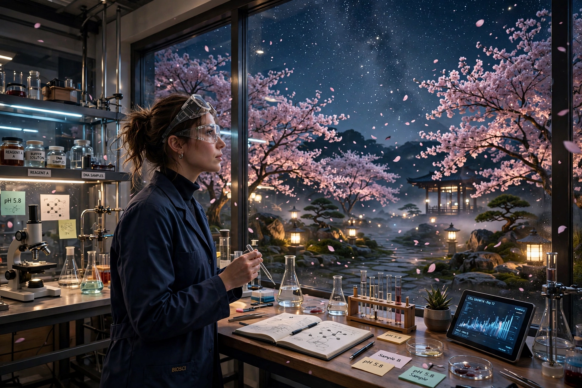 3D Starry Night Render