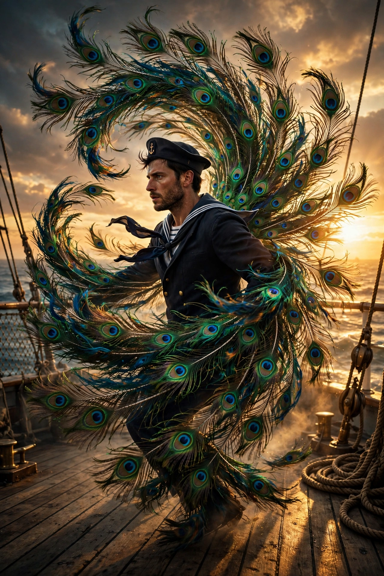 Peacock Dance Portrait
