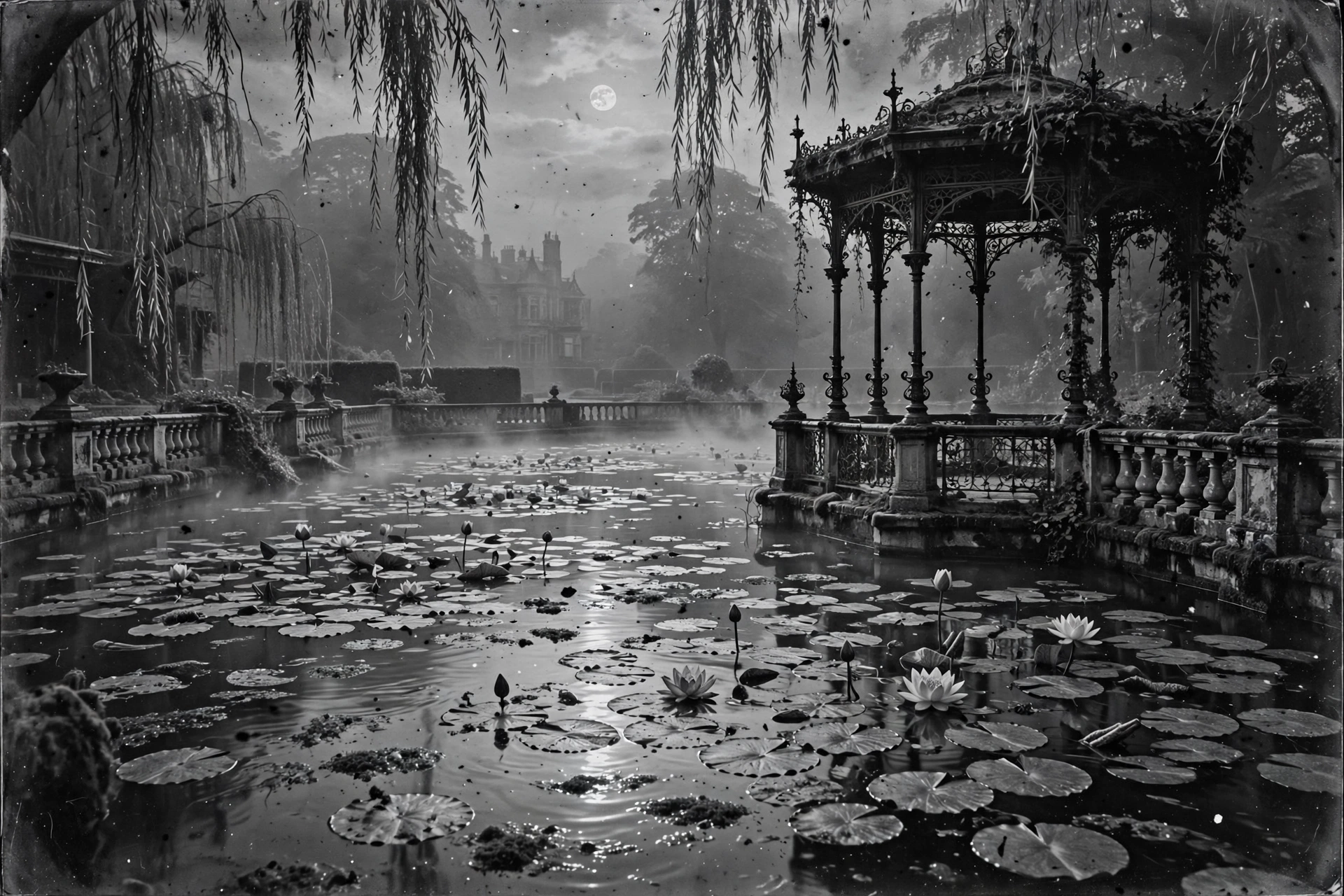 Retro Lotus Pond