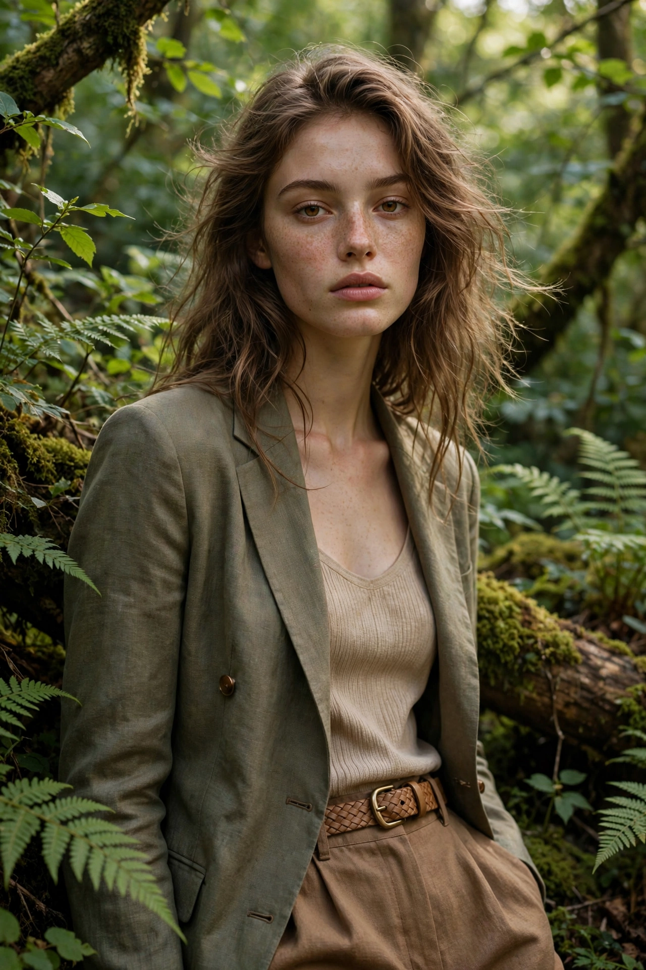 Photorealistic Nature Fashion Portrait
