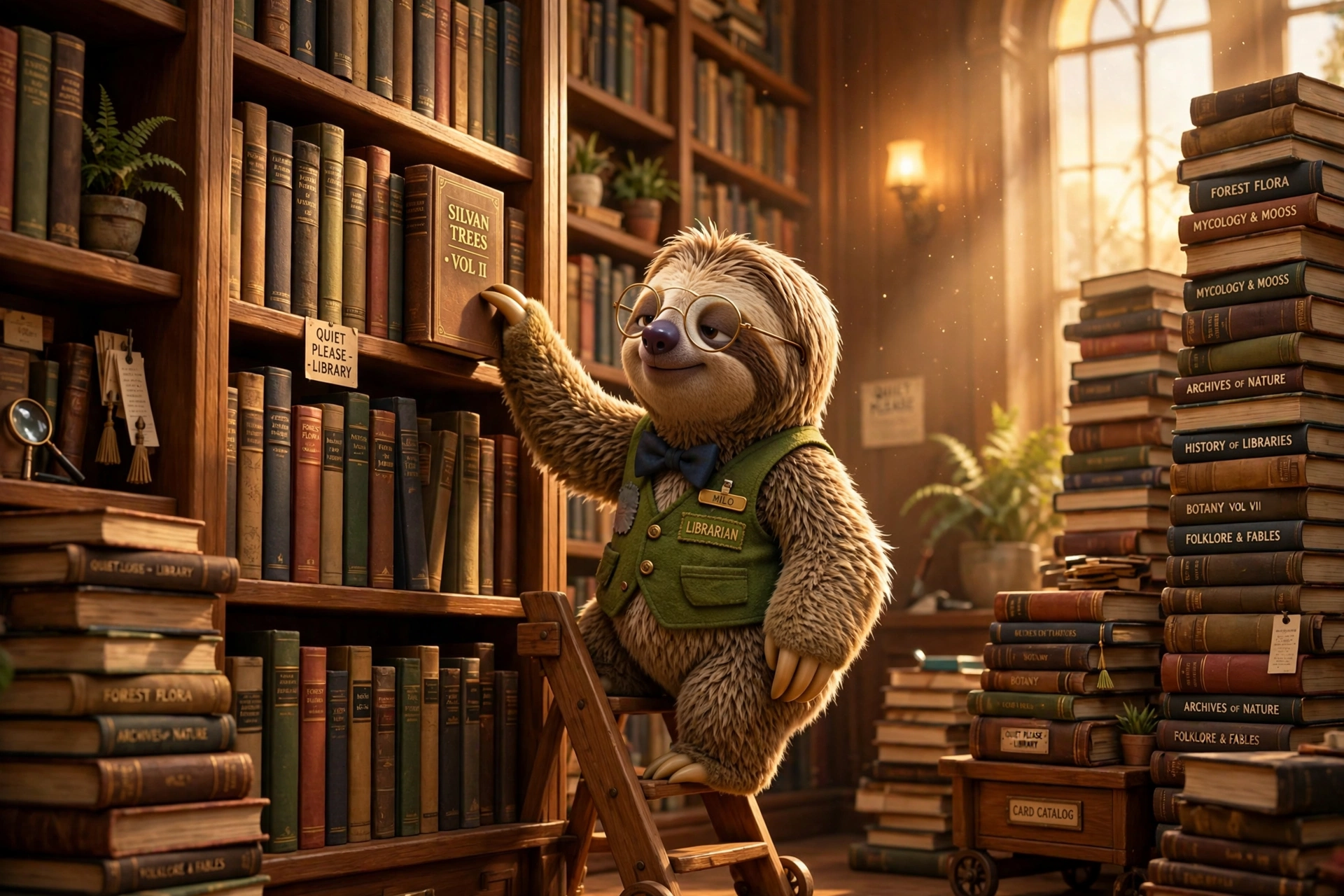 Pixar Sloth Librarian