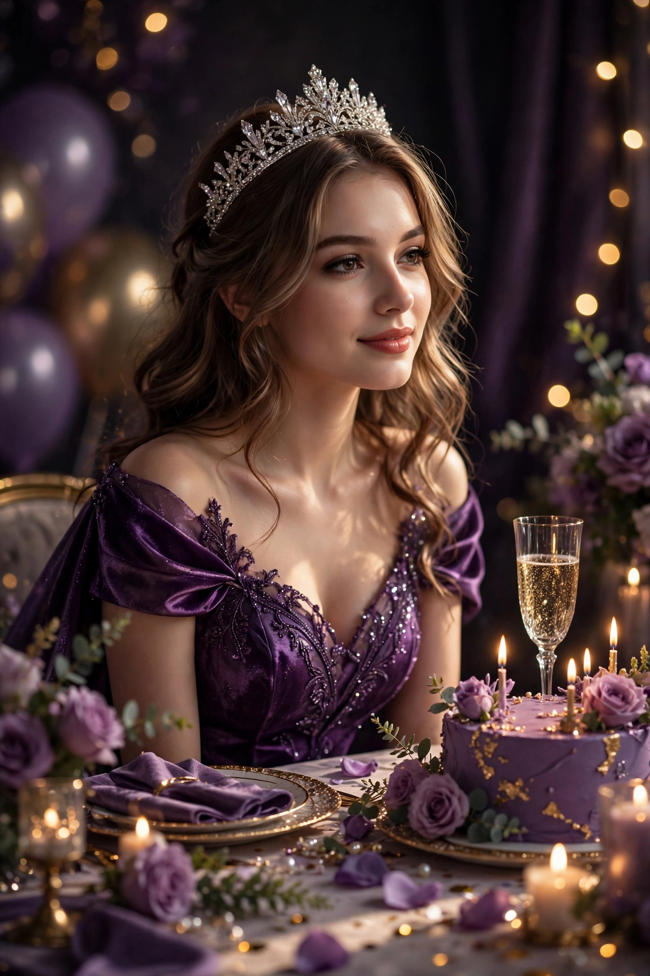 Purple Birthday Glam