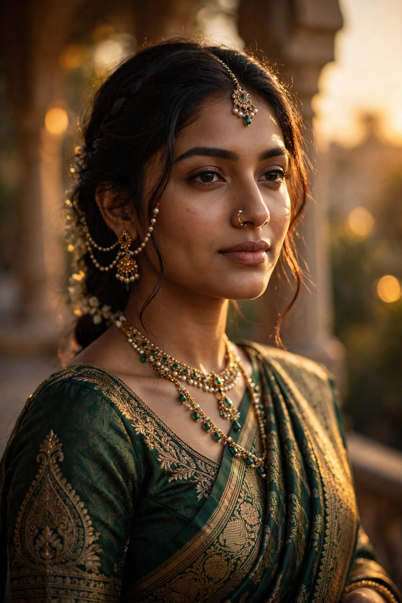 Radha Rani Beautiful Traditional Portrait Prompt