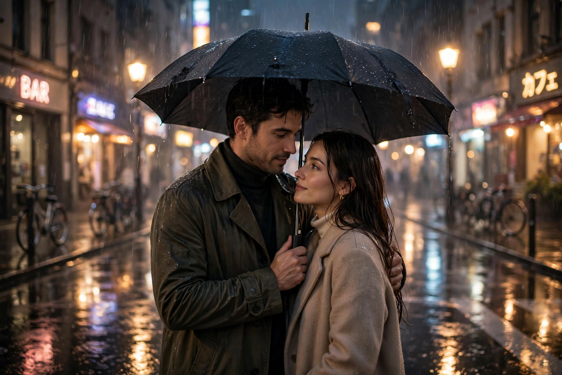 Rainy Couple Romance