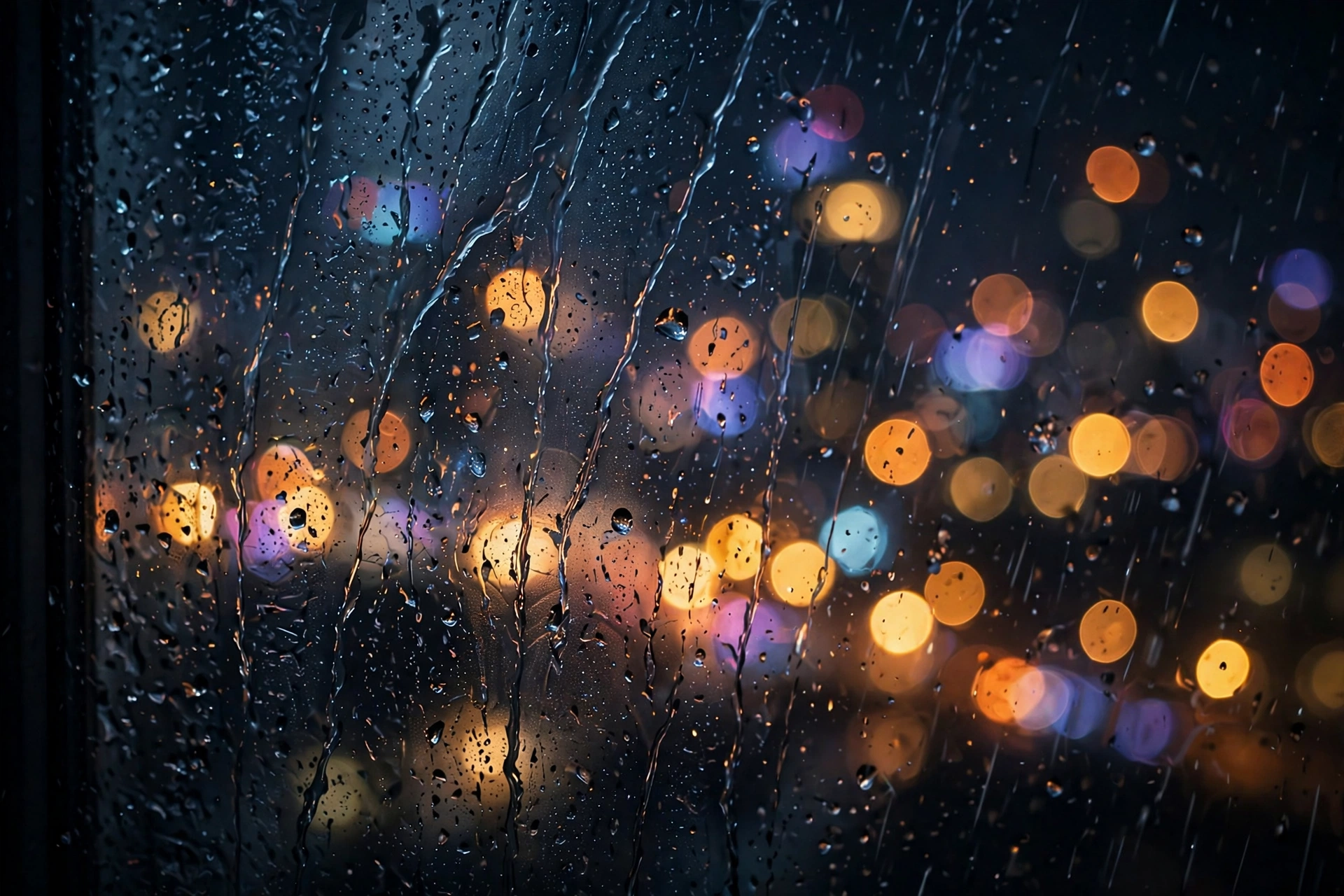 Rainy Window Bokeh