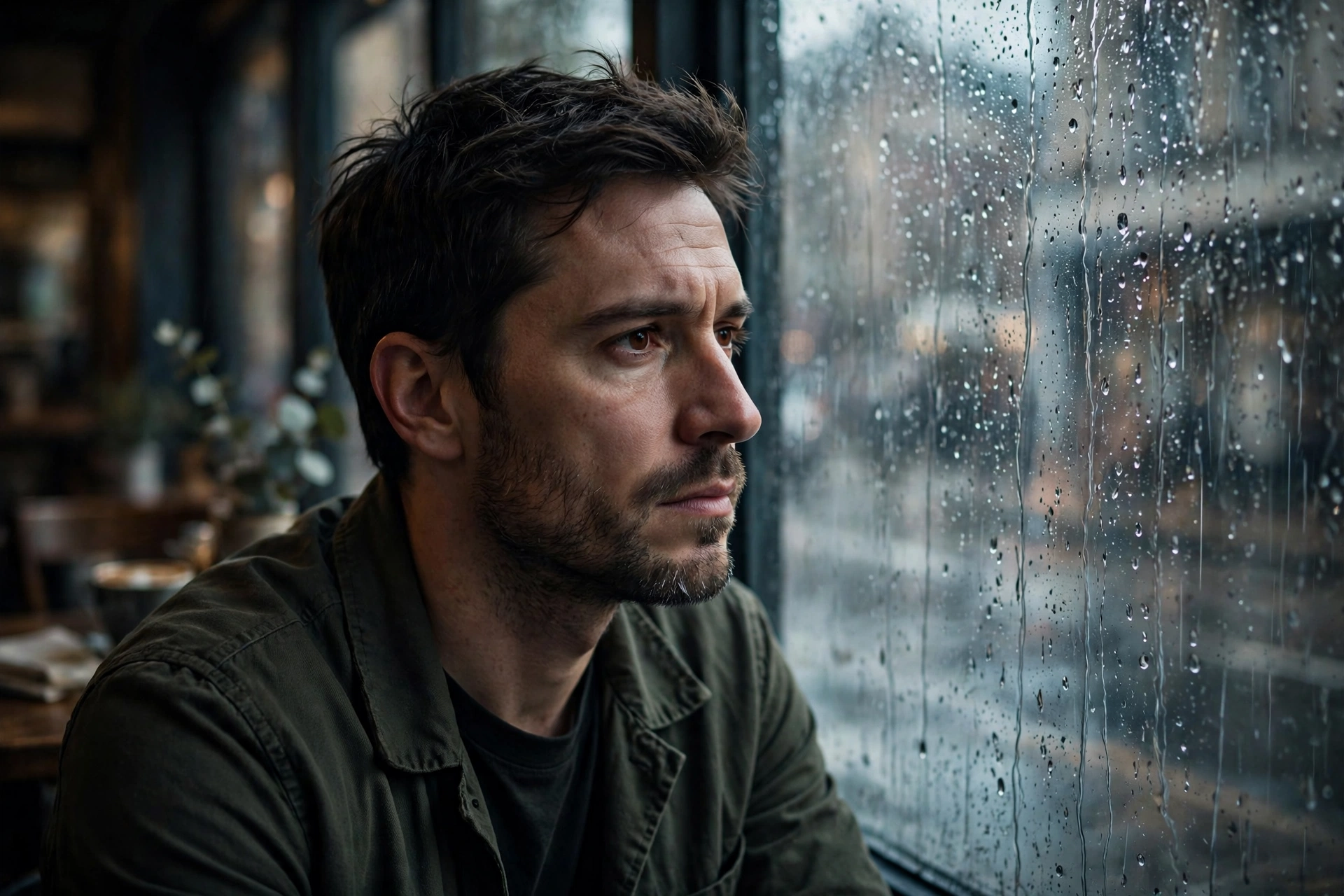 Rainy Window Gaze