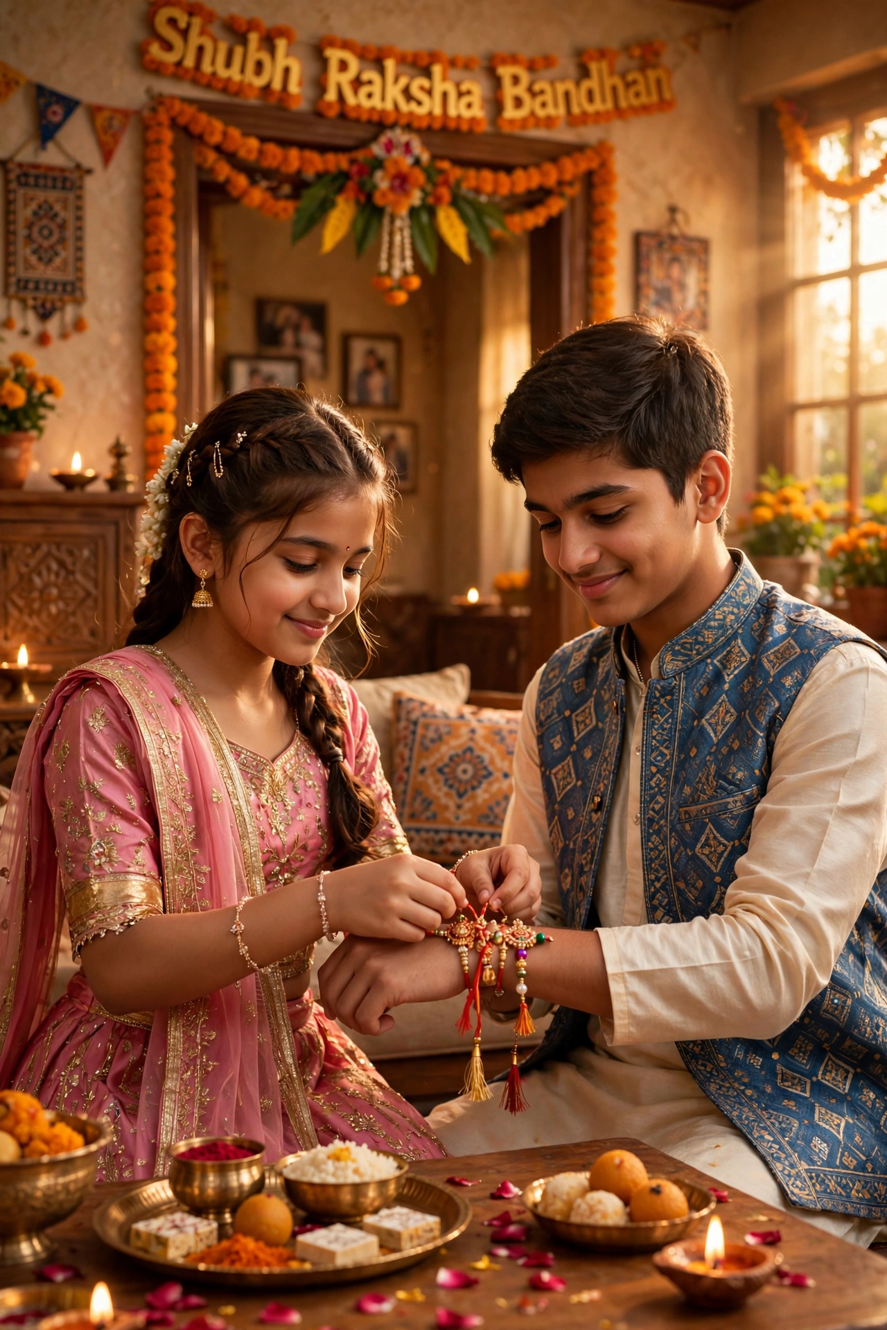 Raksha Bandhan Cinematic Family Photo Prompt