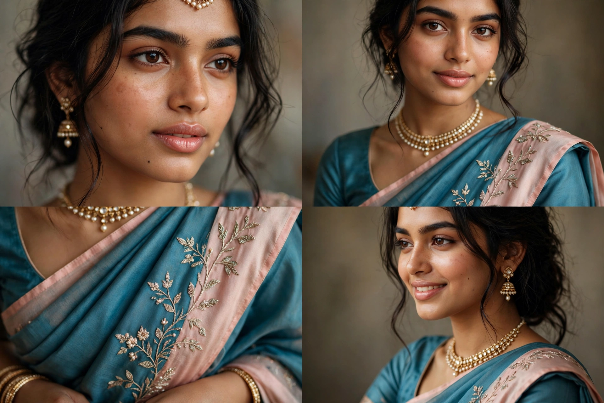 Realistic Beautiful Portrait Collage