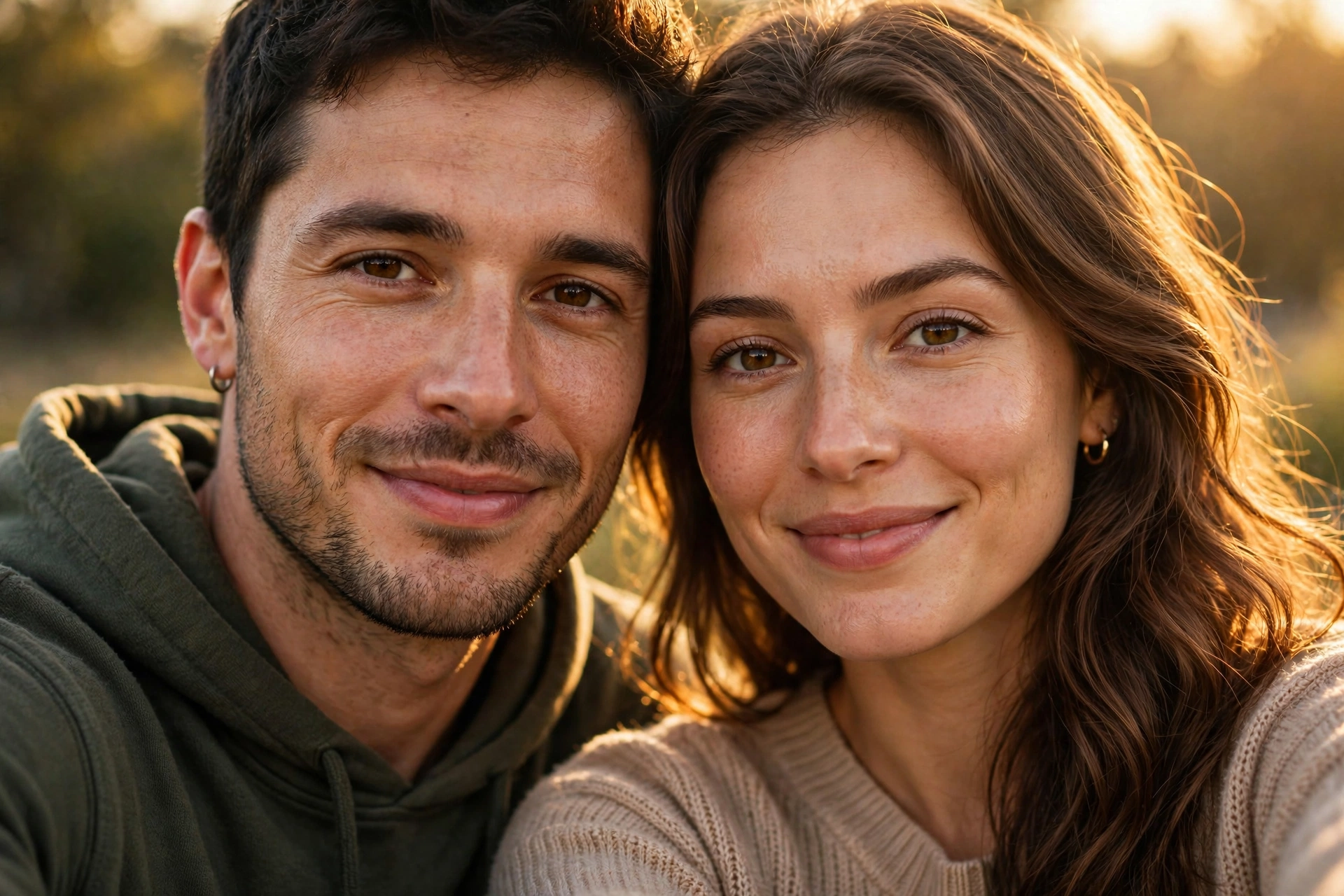 Realistic Couple Selfie