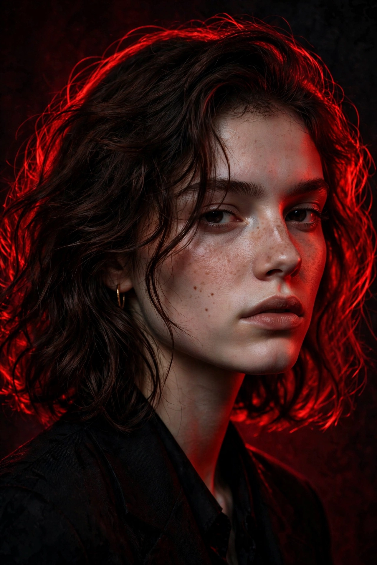 Red Studio Editorial Portrait