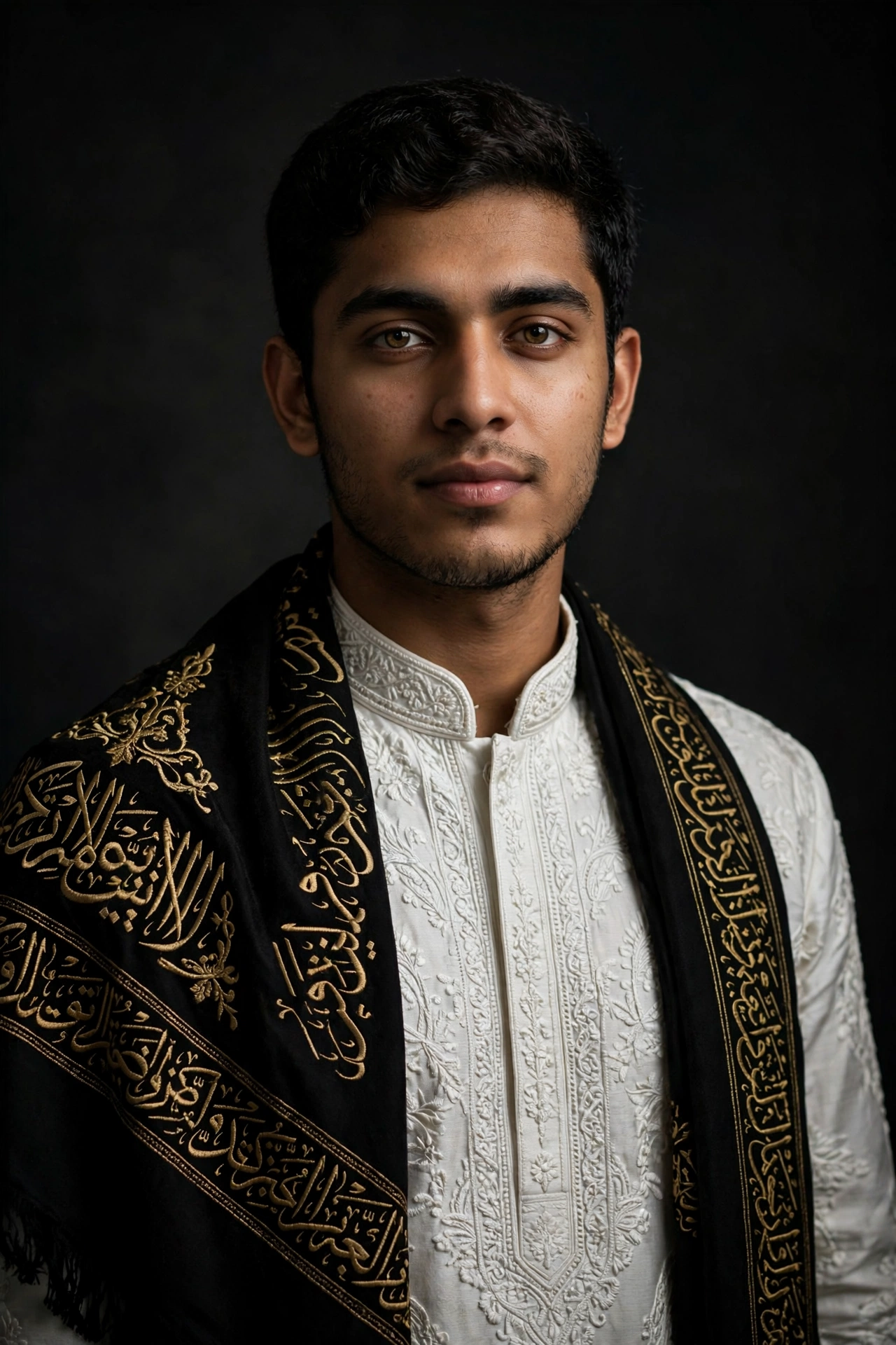 Royal Islamic Studio Kurta Portrait Prompt