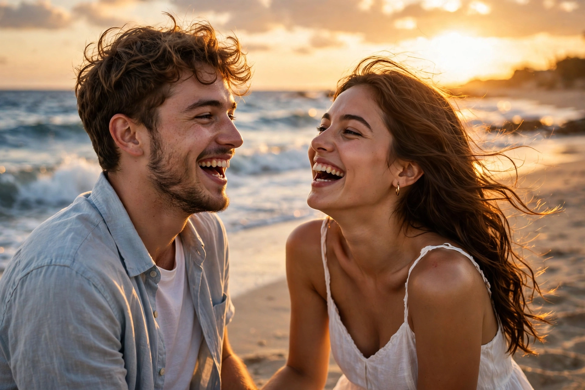 Sand Sunset Laugh