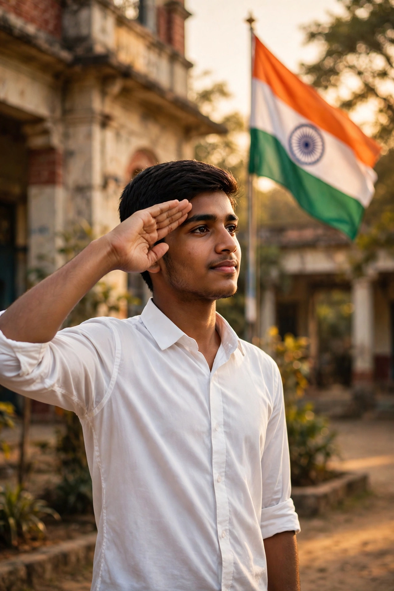 School Independence Day Portrait