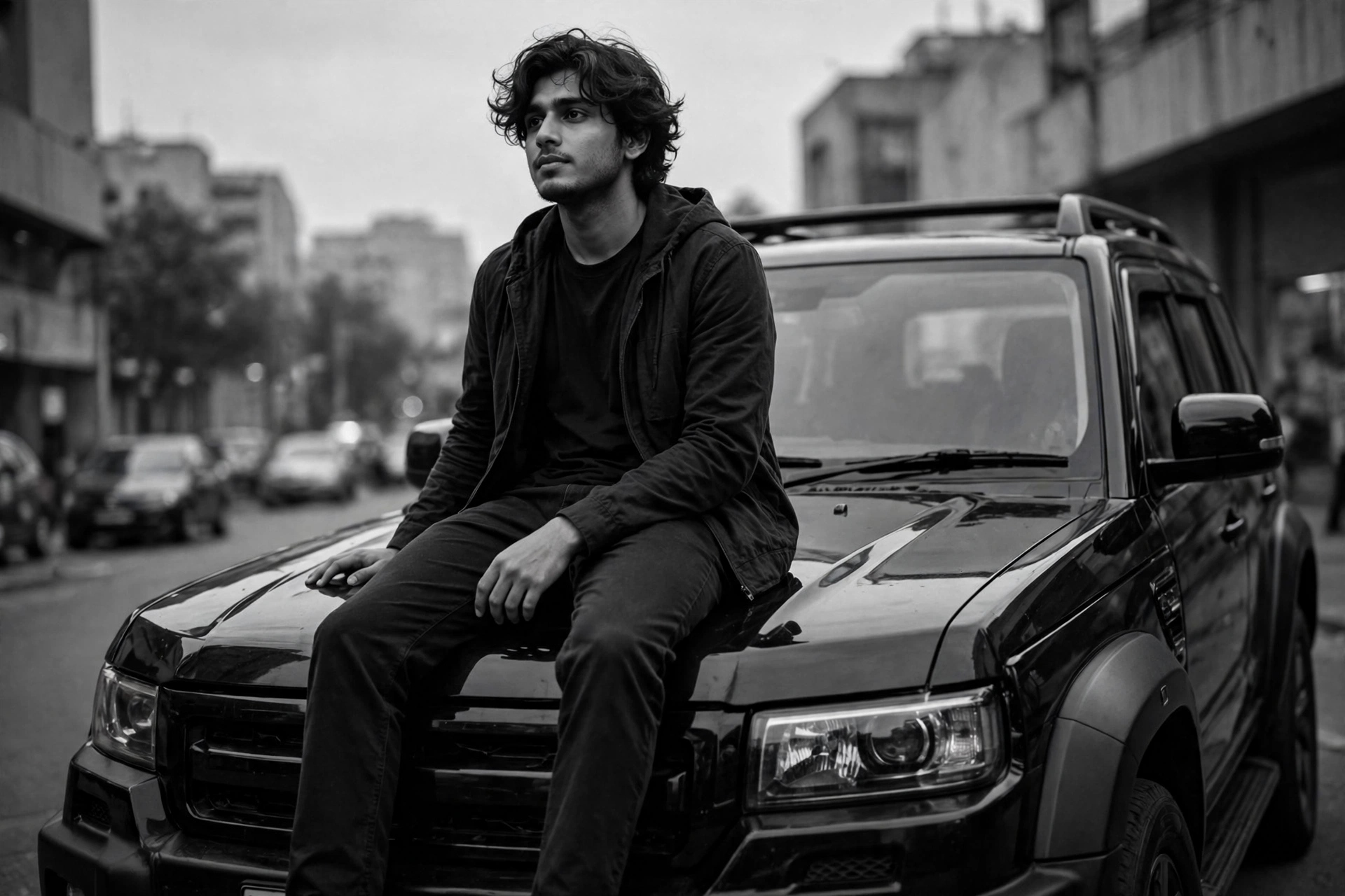 Scorpio SUV Hood Portrait Prompt