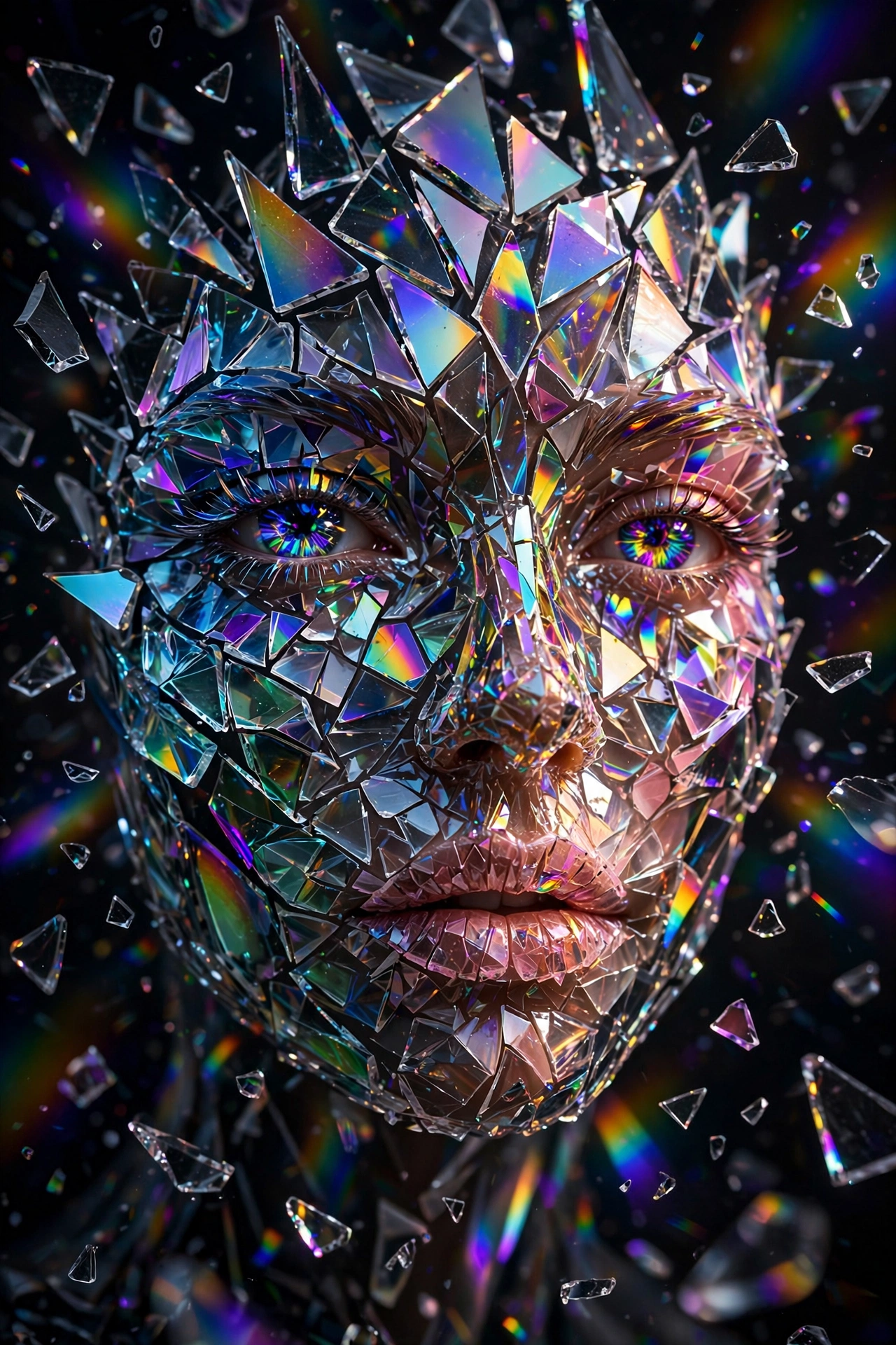 Shattered Glass Portrait