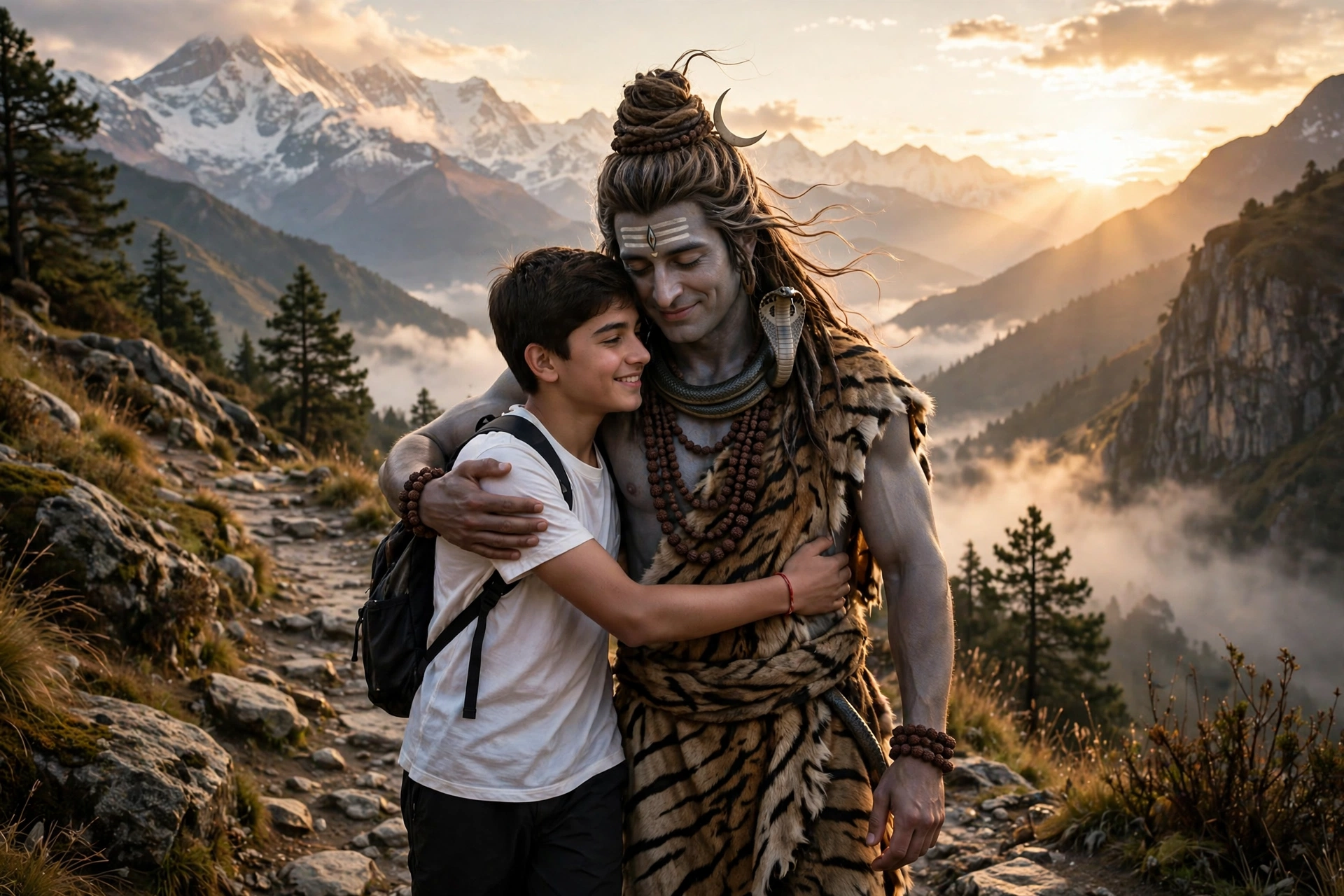 Shiva Mountain Hug Portrait