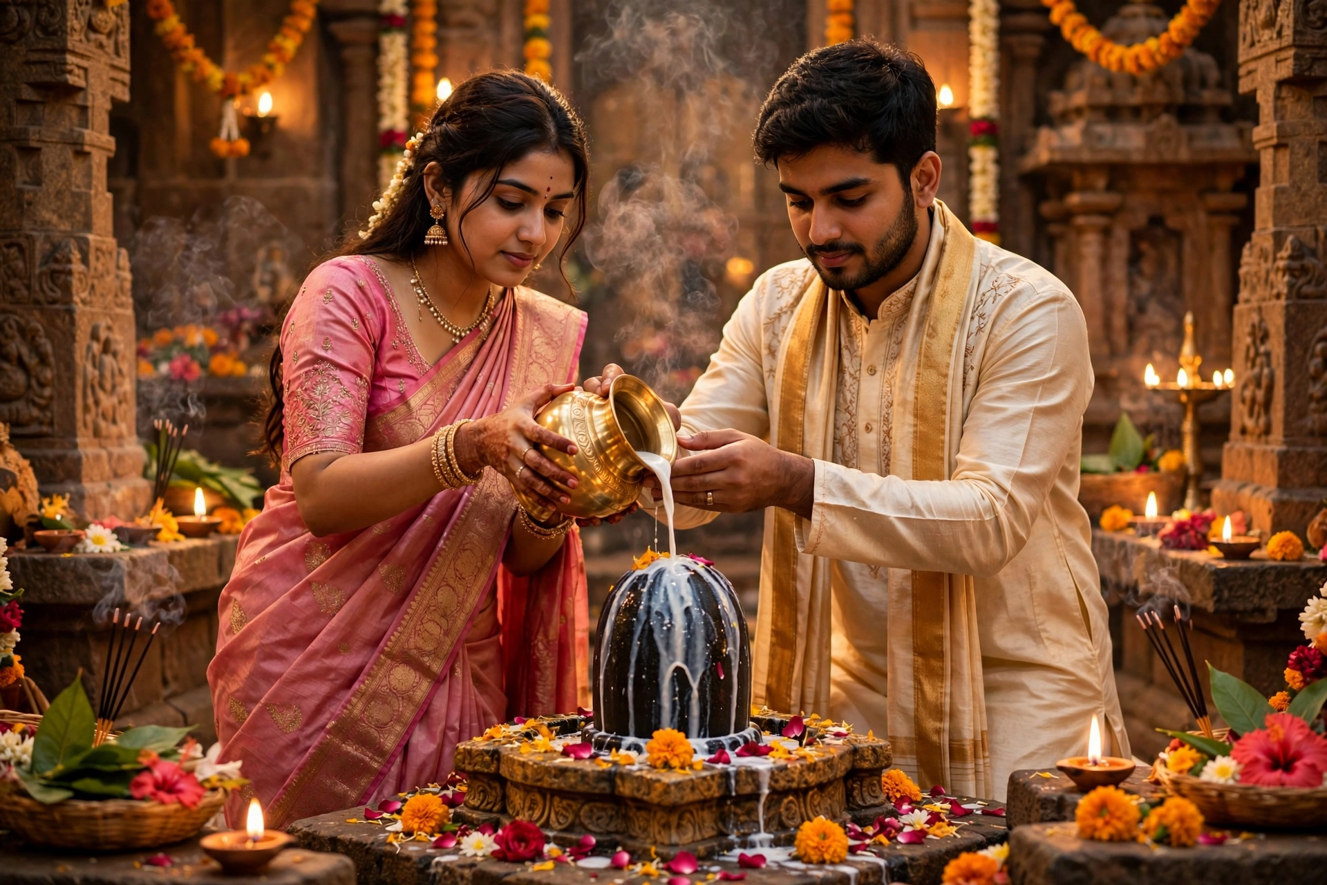 Shivling Milk Couple