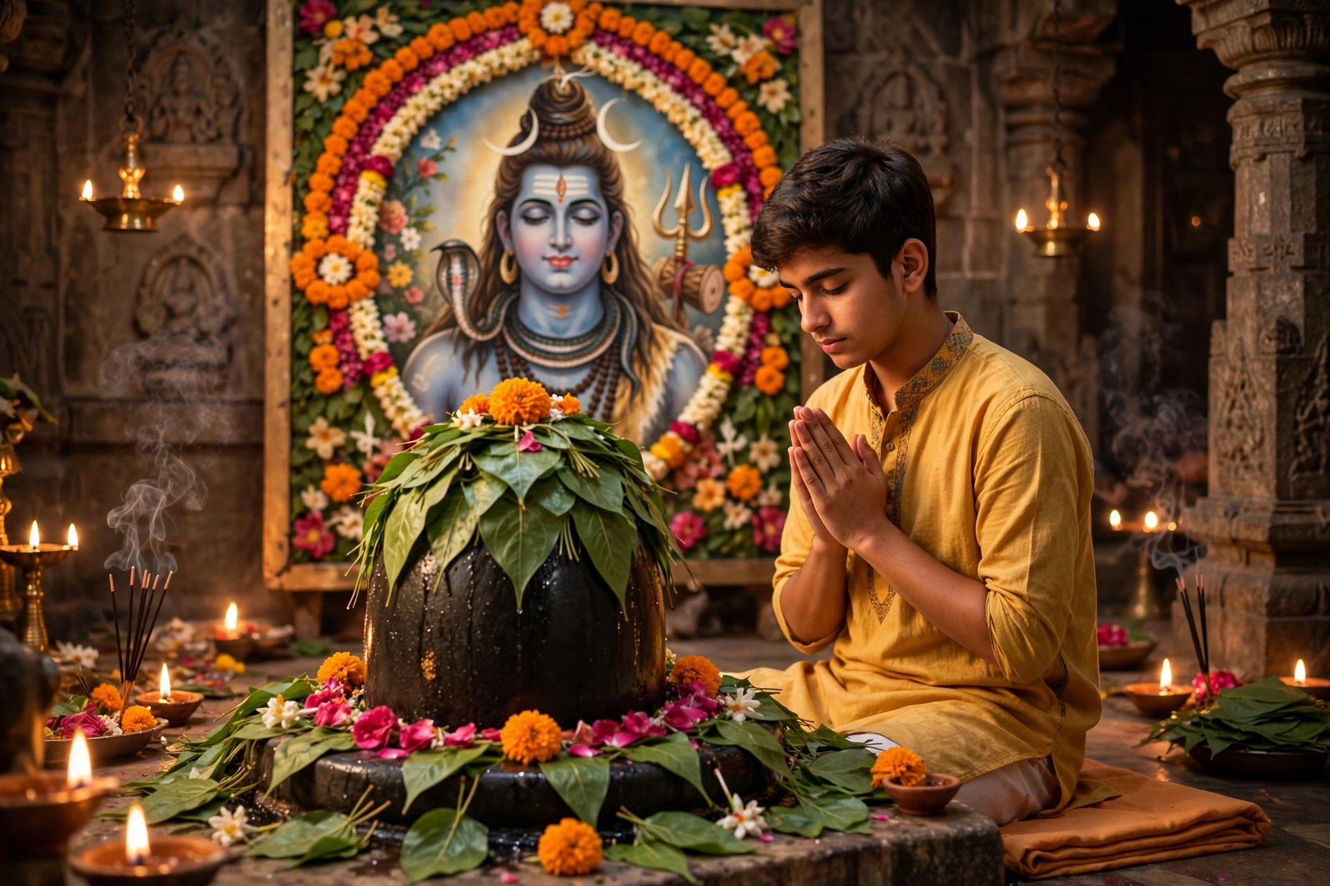 Shivling Prayer Portrait