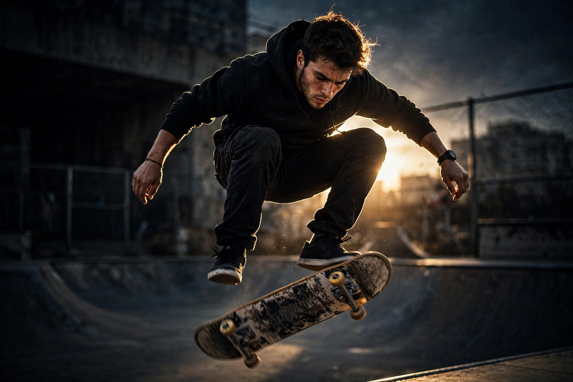 Skateboarder Mid Air