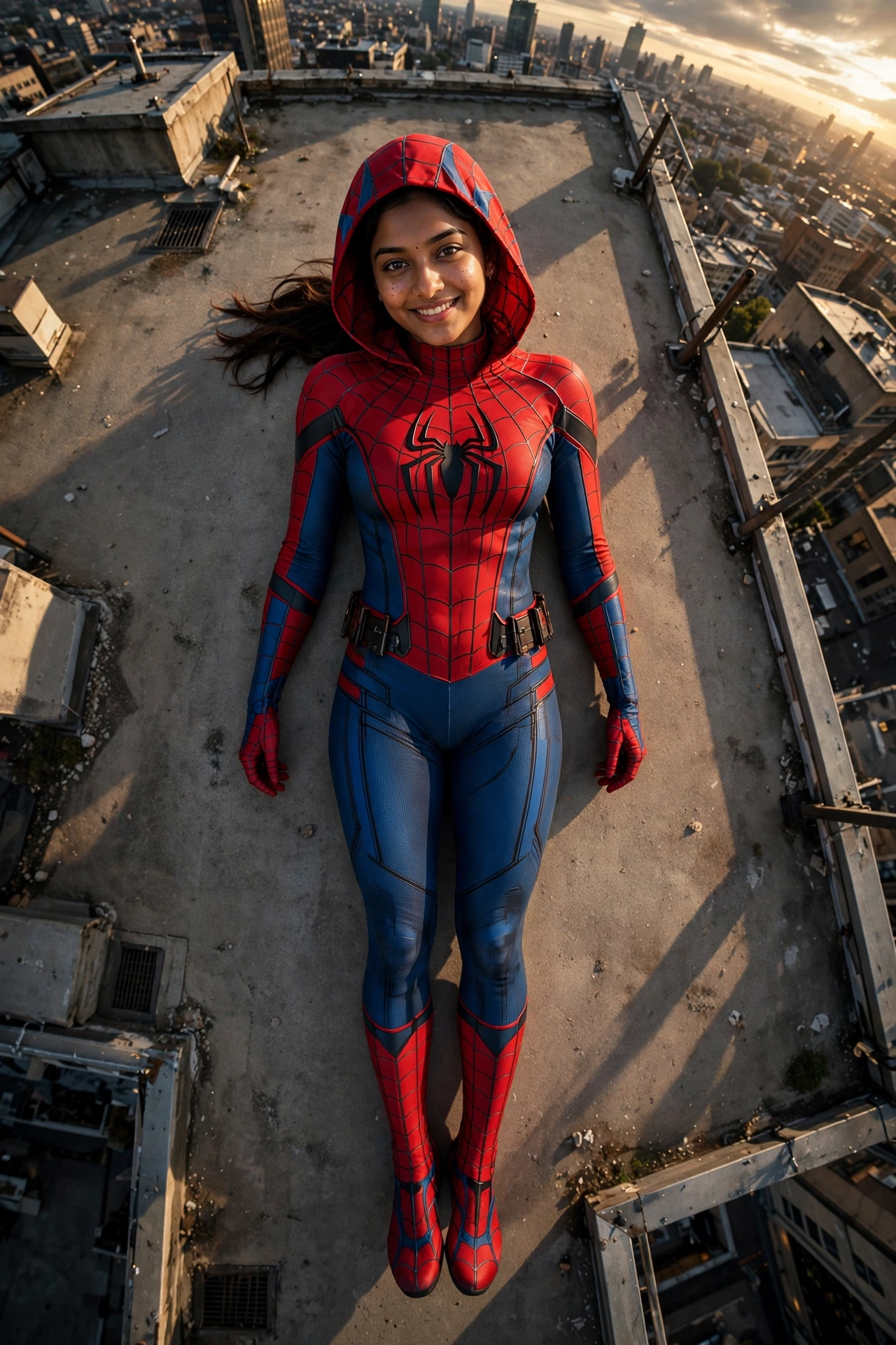 Solo Spider-Woman Overhead Shot