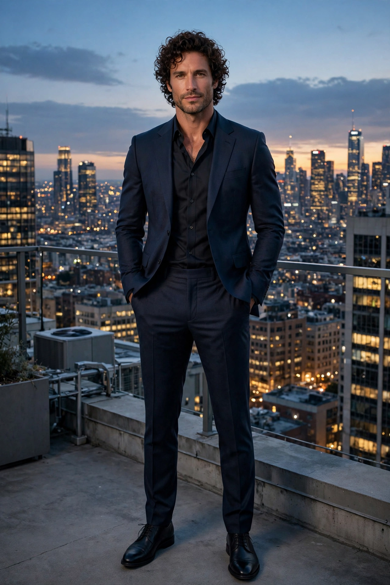 Sophisticated Confident Man Full Body Shot