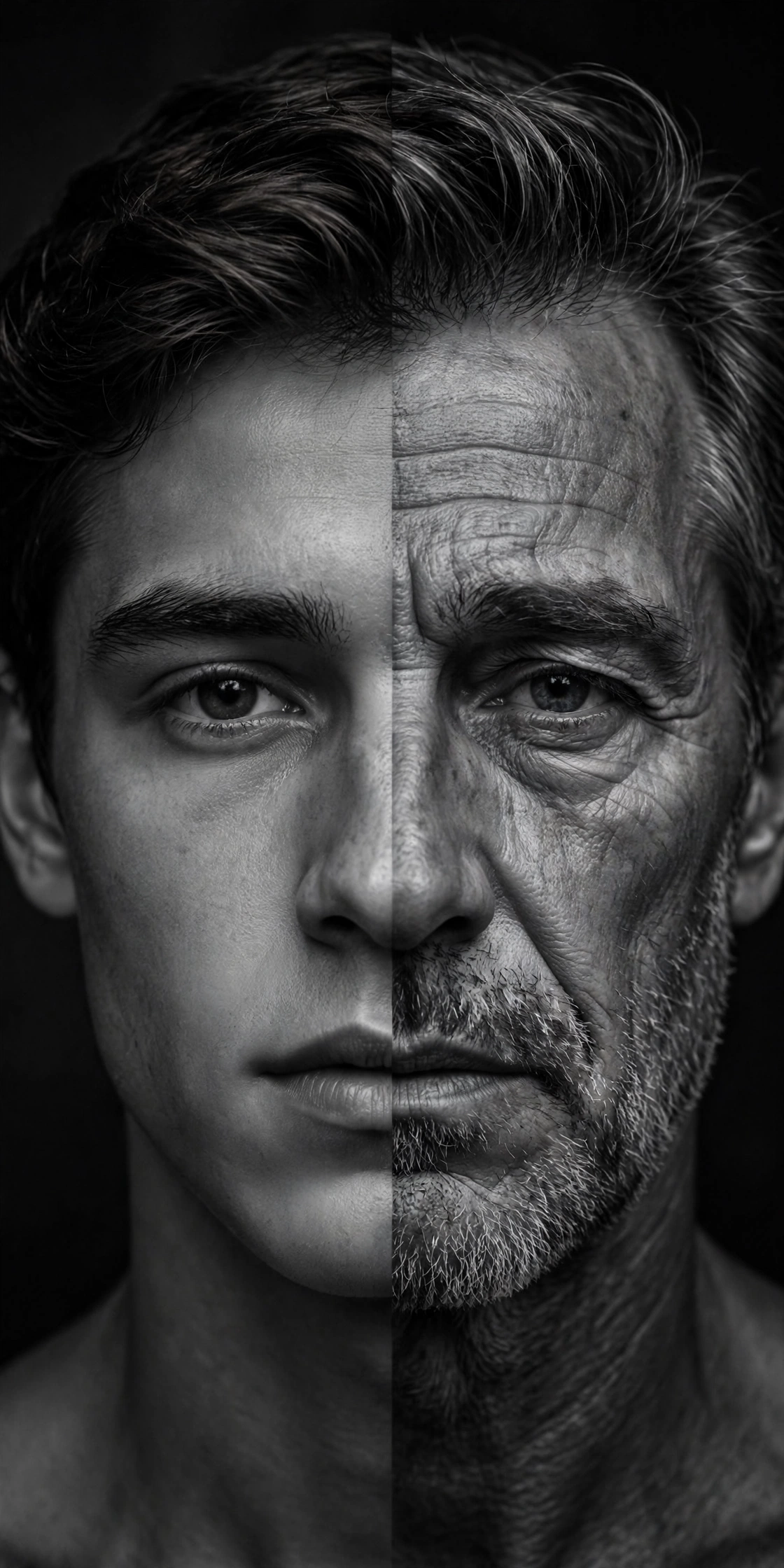 Split-Face Age Portrait