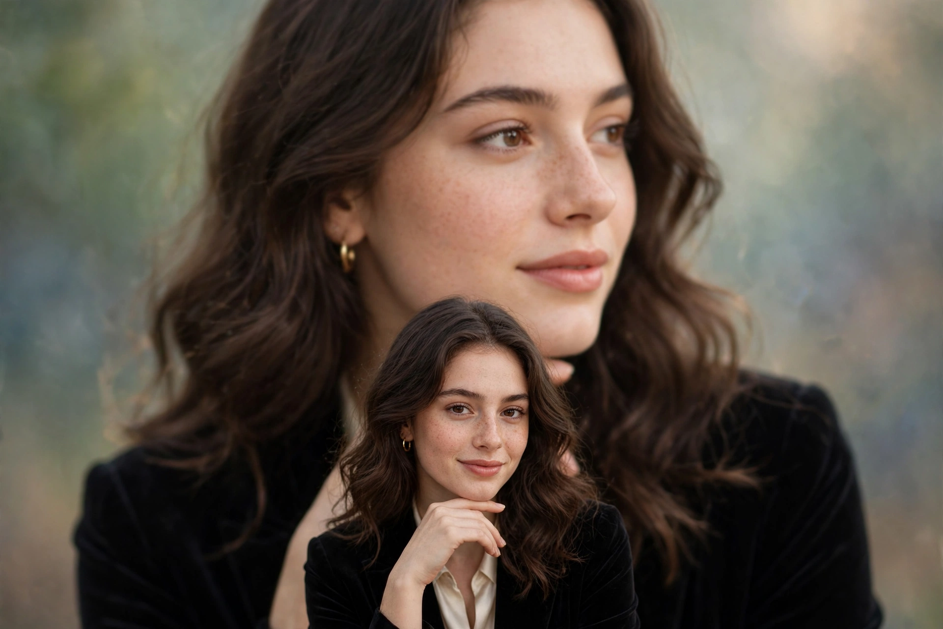 Stylish Dual Portrait Profile Image