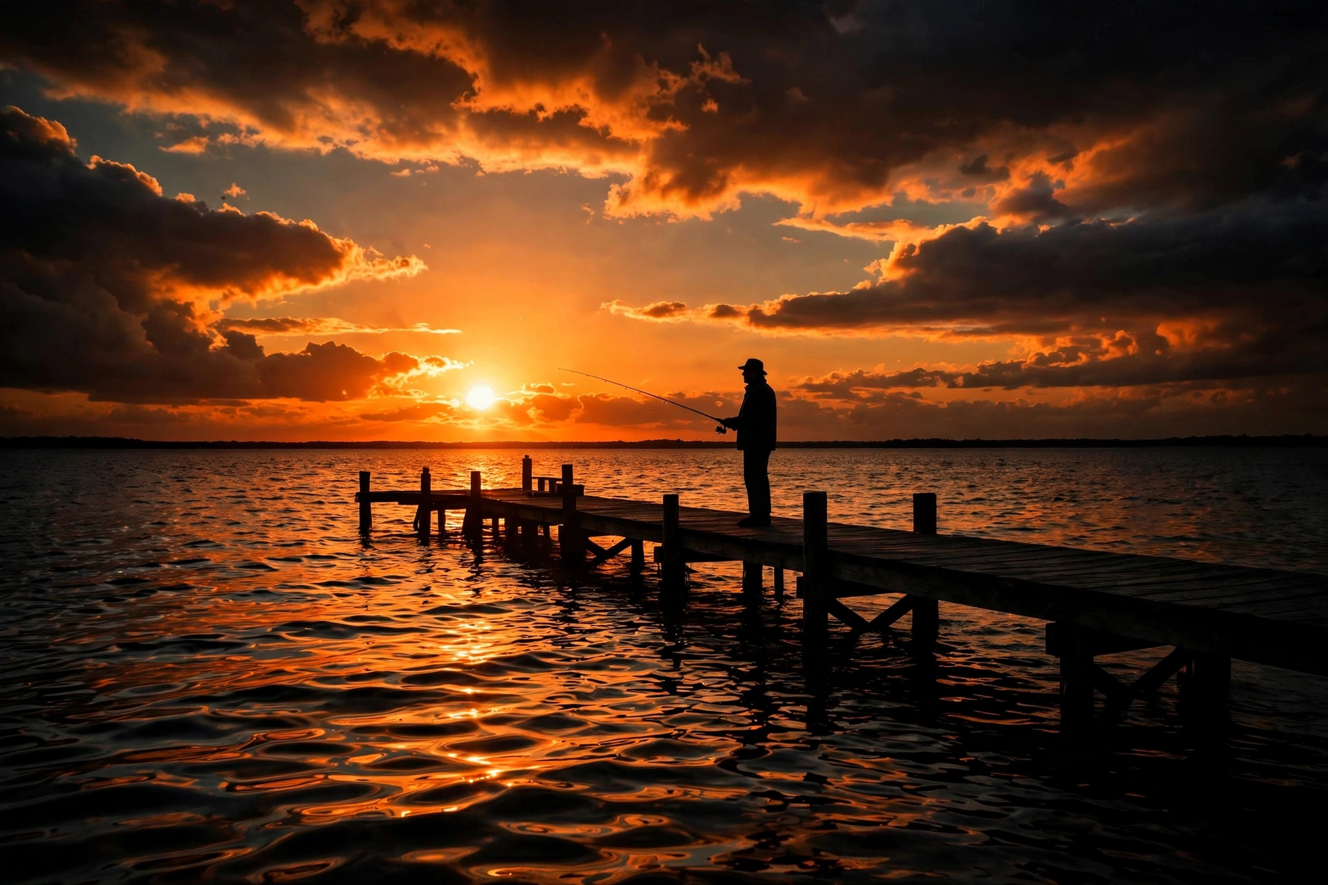 Sunset Pier Silhouette