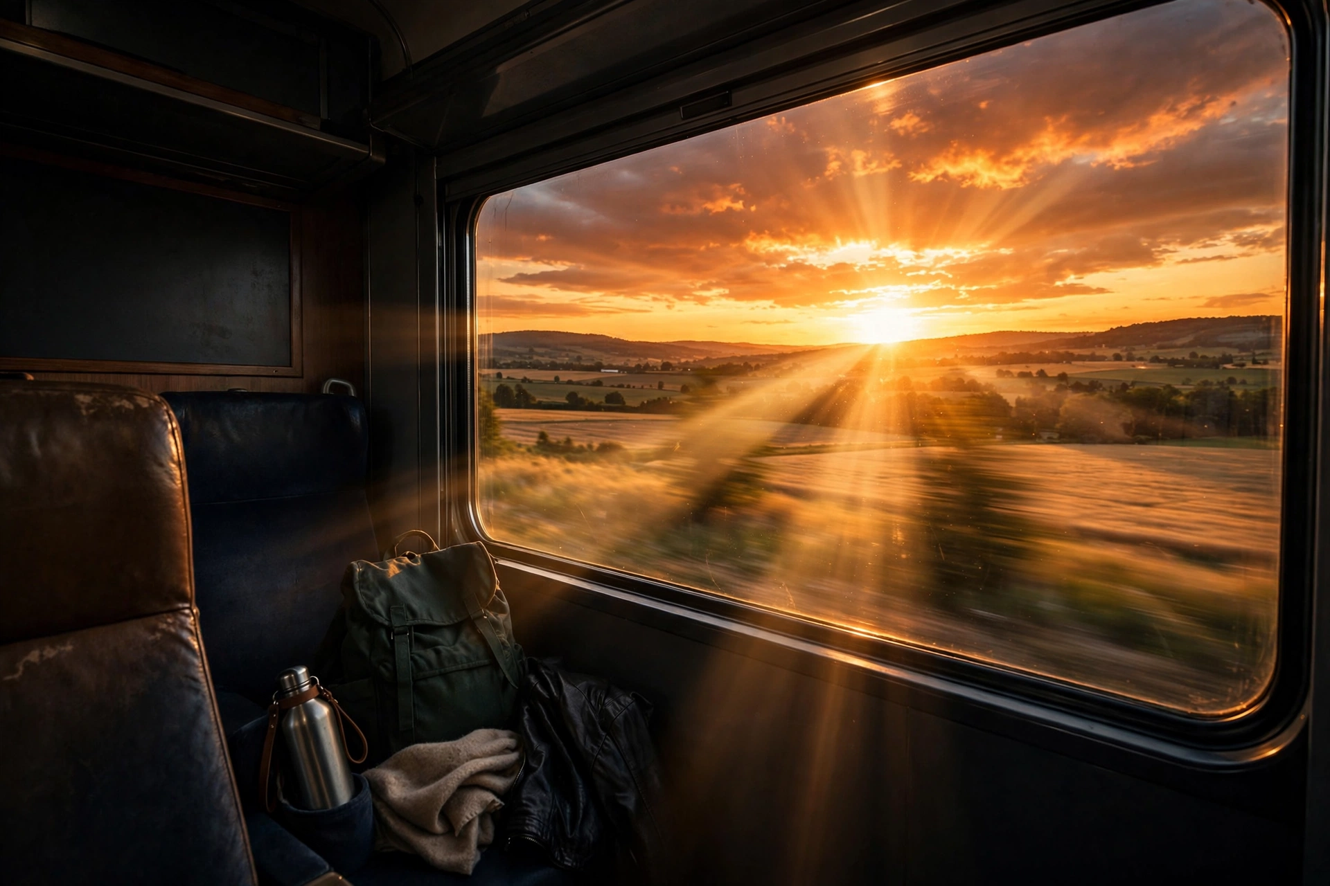Sunset Train Ride