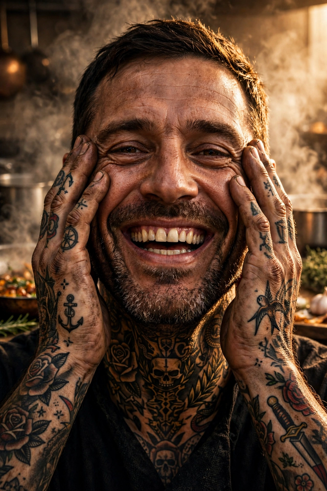 Tattooed Storyteller Close-Up