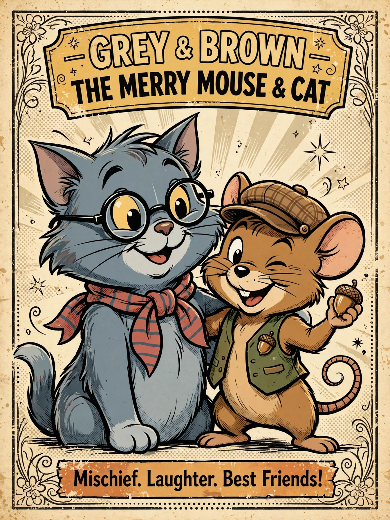 Tom And Jerry Cartoon Portrait