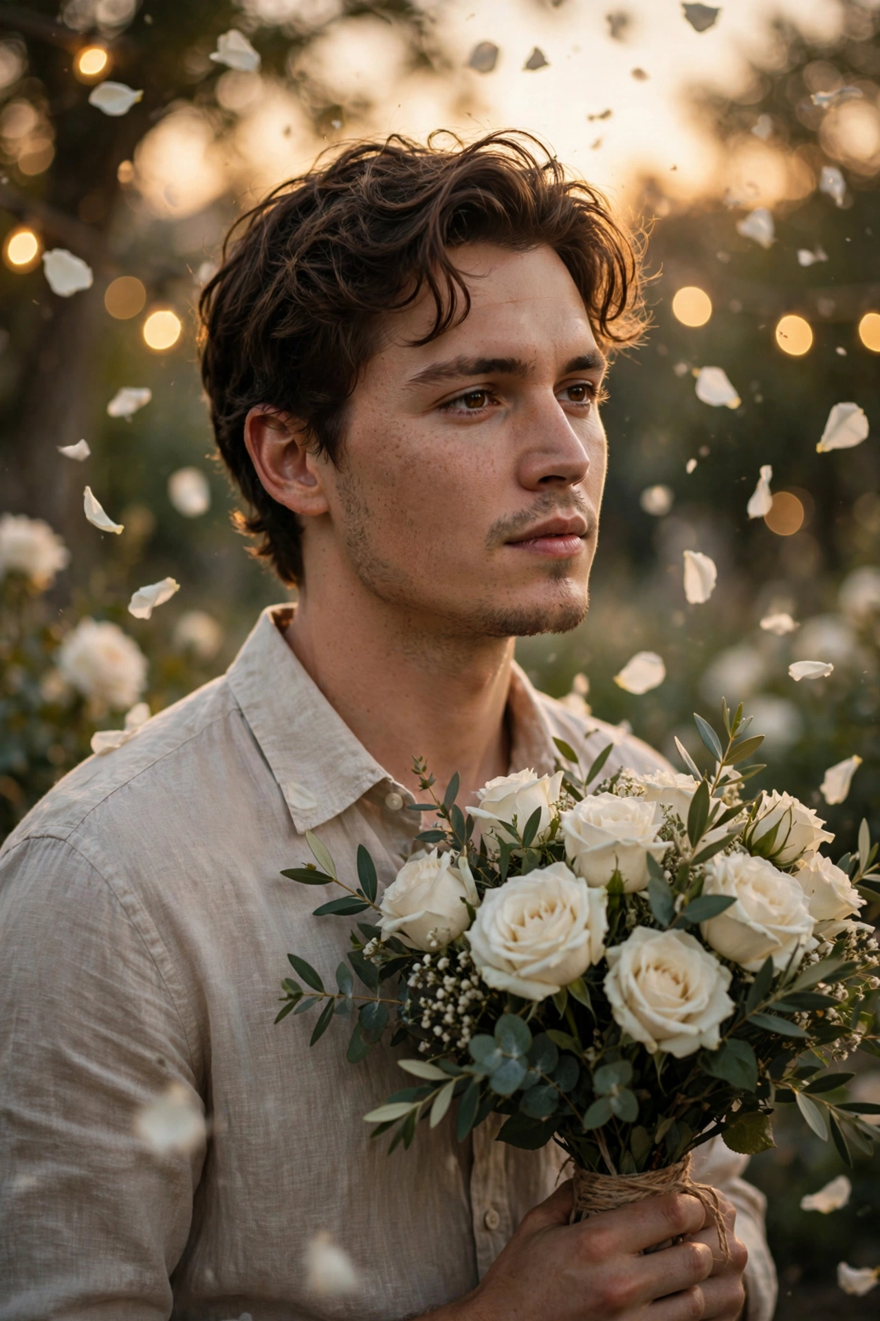 White Rose Romantic Video Prompt