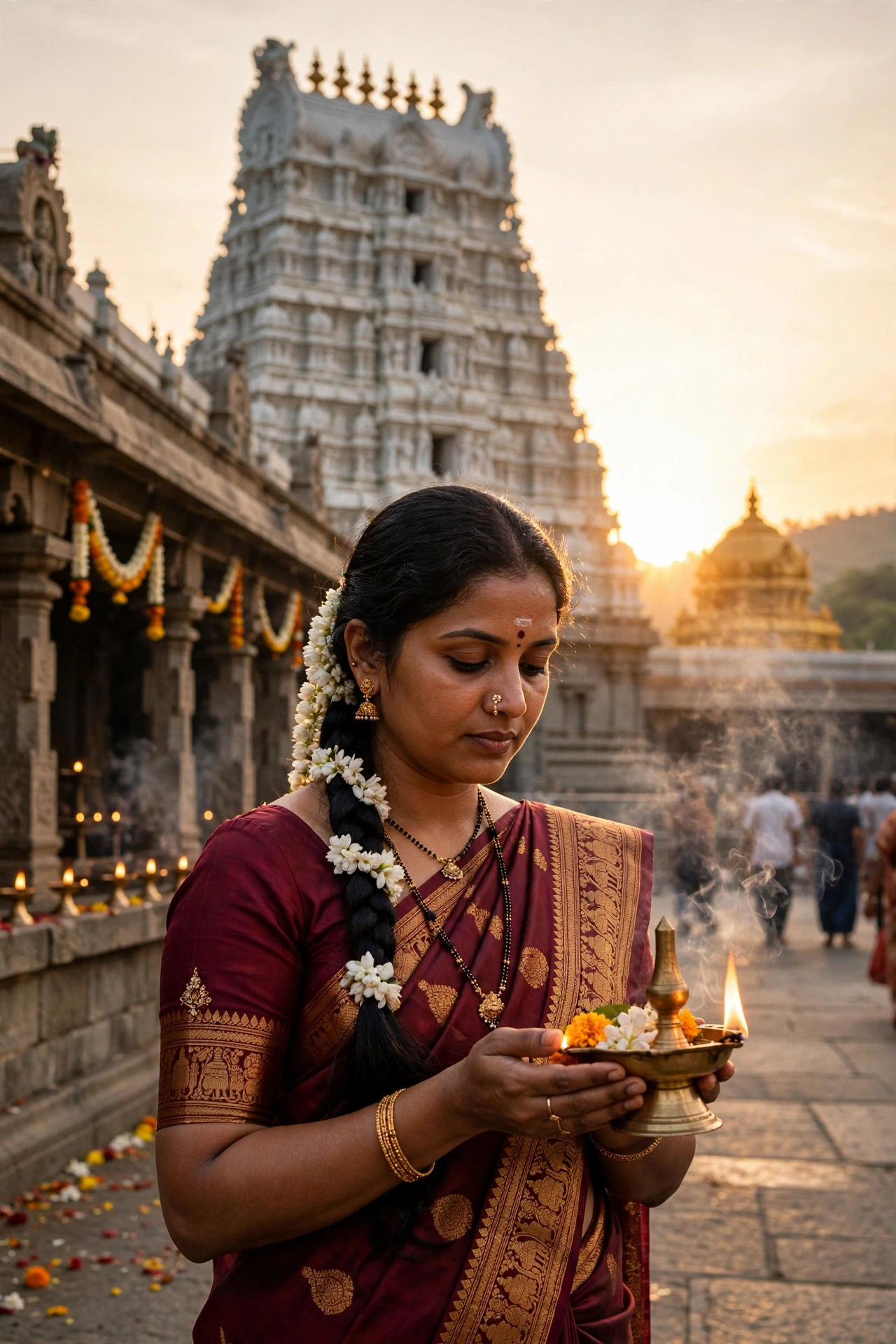 Woman at Tirupati Temple