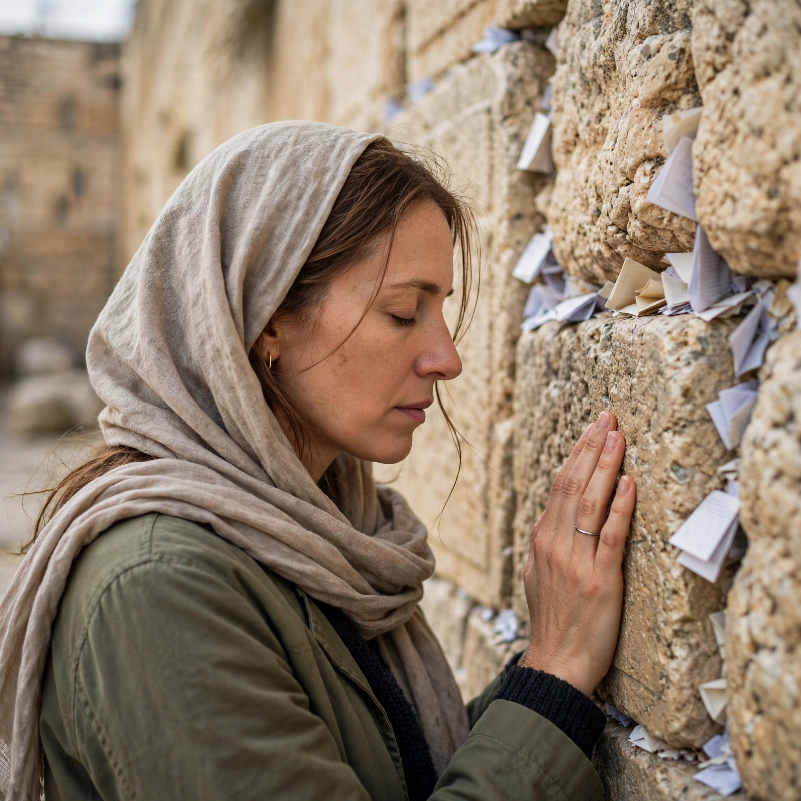 Woman at Western Wall