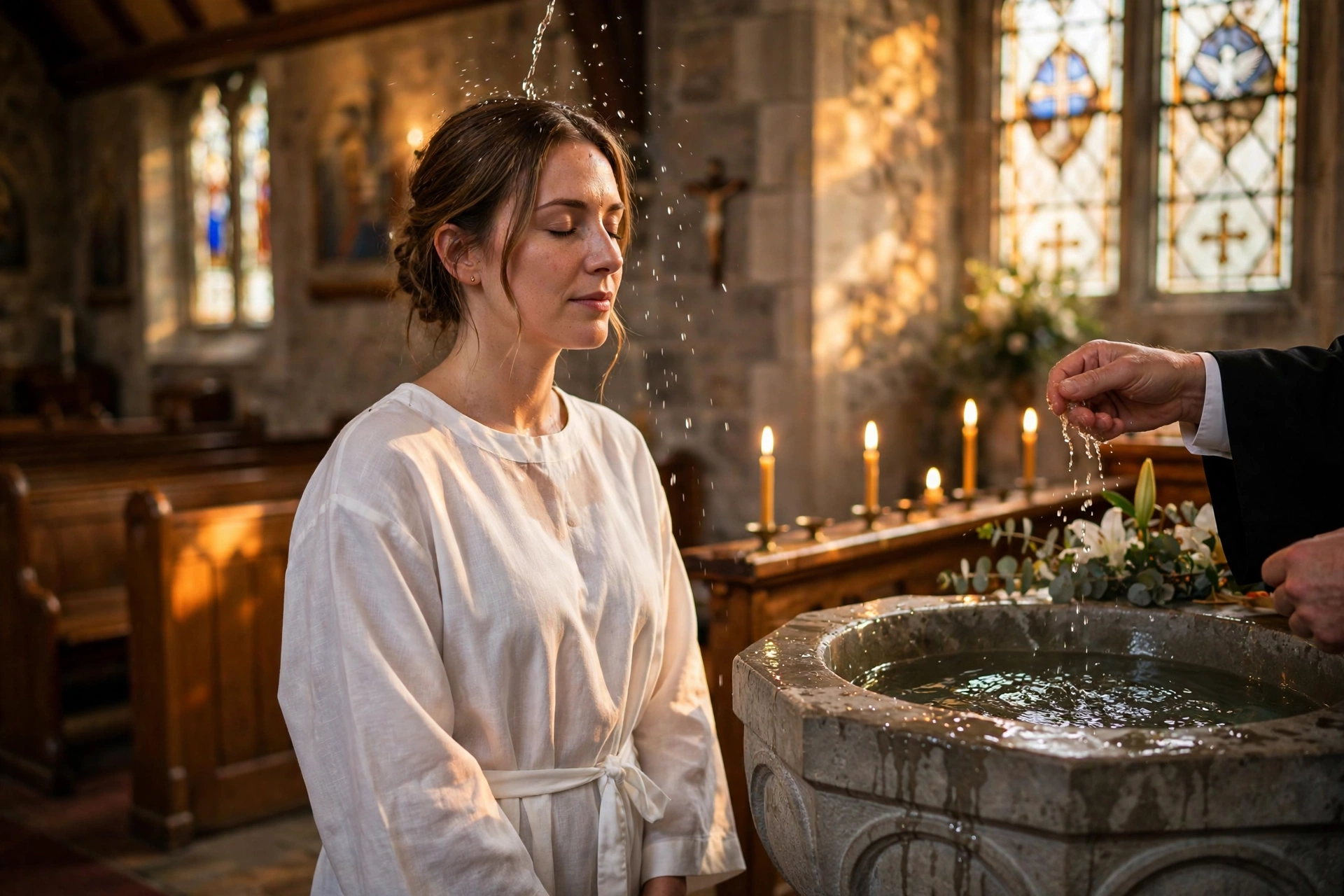 Woman Baptism Ceremony