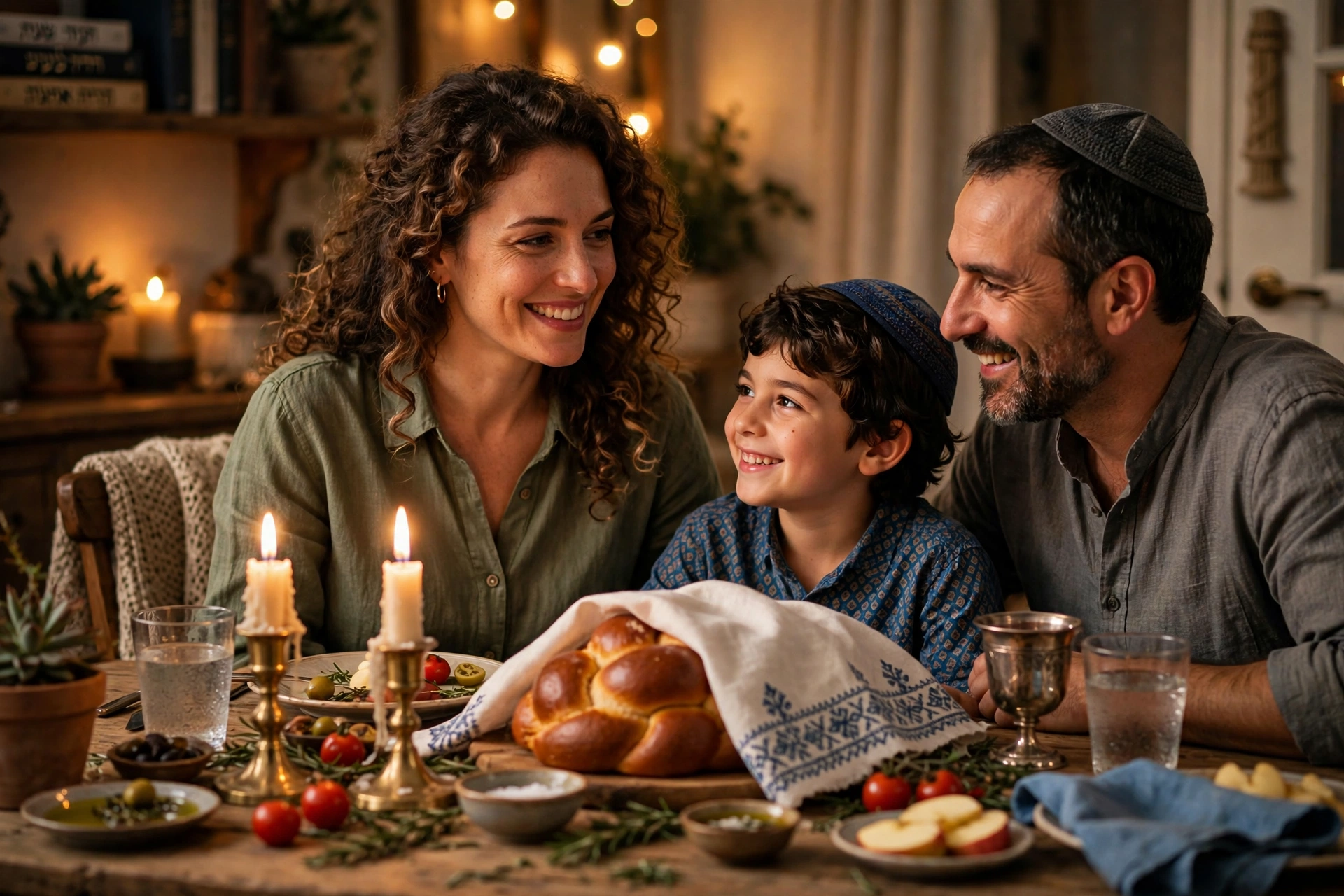 Woman Shabbat Table
