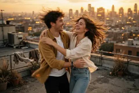 Couple 35mm Rooftop Dance /couple /35mm /rooftopdance