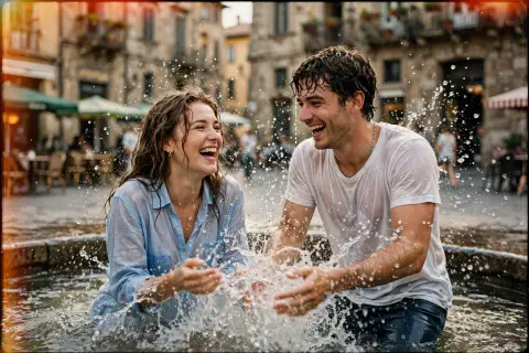 Couple 35mm Fountain /couple /35mm /fountain