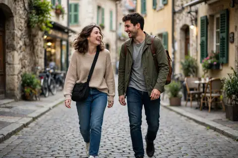 Couple Walking Candid Street /walkingcandidpose /street