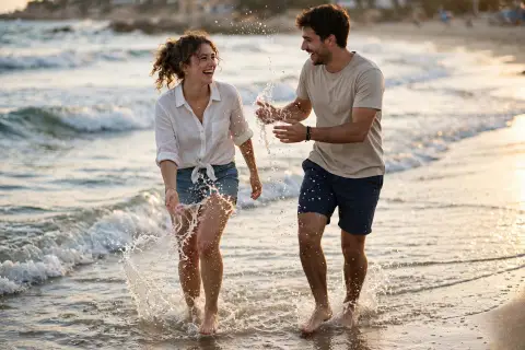 Couple Walking Candid Beach /walkingcandidpose /beach