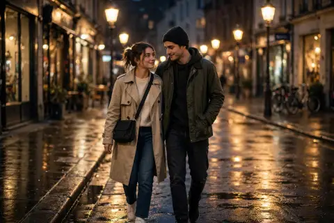 Couple Walking Candid Night /walkingcandidpose /night