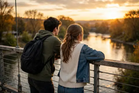 Couple Walking Candid Bridge /walkingcandidpose /bridge