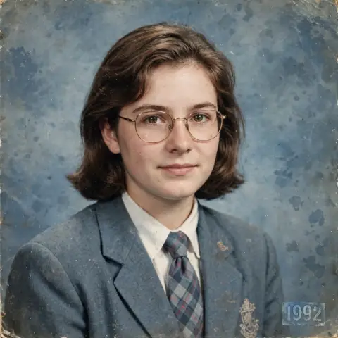 Blue Gray School Portrait