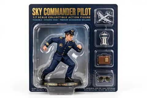 Pilot Captain Figurine Box