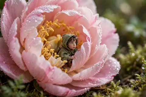 Tiny Person in a Flower