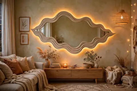 Wave Edge LED Mirror