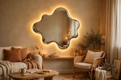 Puddle Blob LED Mirror