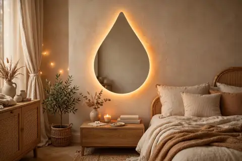 Raindrop LED Mirror