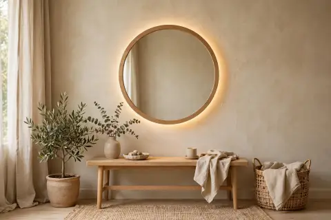 Japandi Calm LED Mirror