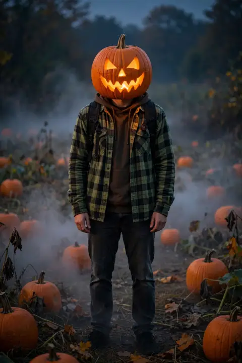 Pumpkin Head Solo Portrait